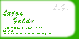 lajos felde business card